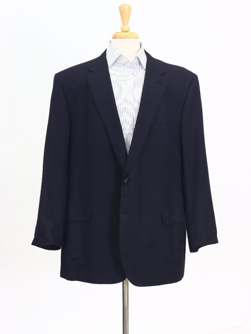 Brioni 52L Navy Blazer Sport Coat Jacket 2-Button Herringbone W781